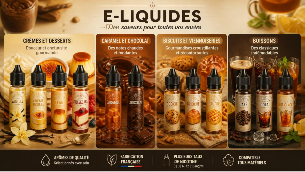 e-liquides saveurs gourmandes