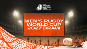 Match de rugby de Coupe du monde dans un stade plein